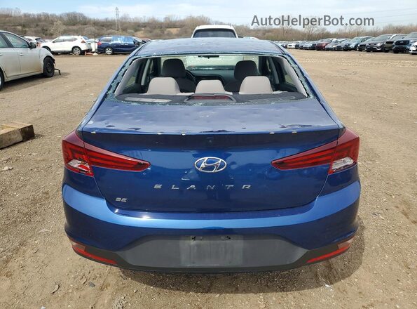 5NPD74LF1KH496324 2019 HYUNDAI ELANTRA Blue Widok z tyłu