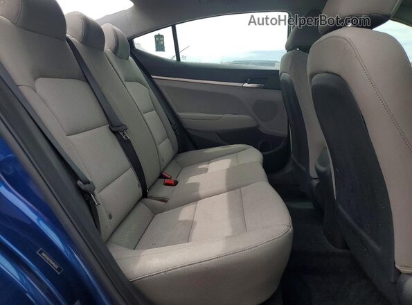 5NPD74LF1KH496324 2019 HYUNDAI ELANTRA Blue Widok tylnych siedzeń