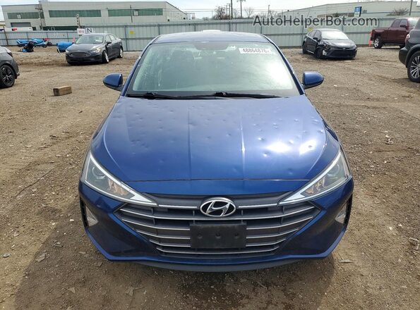 5NPD74LF1KH496324 2019 HYUNDAI ELANTRA Blue Widok z przodu