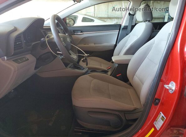 5NPD74LF1LH594593 2020 HYUNDAI ELANTRA Red Widok wnętrza z przodu