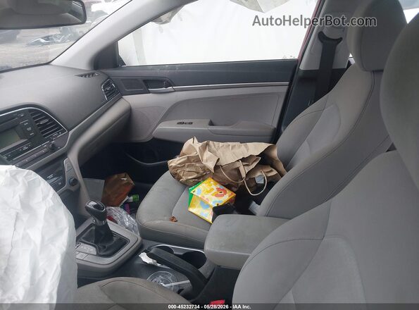 5NPD74LF2HH098676 2017 HYUNDAI ELANTRA Красный Вид салона спереди