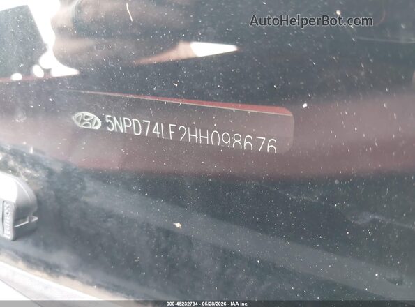 5NPD74LF2HH098676 2017 HYUNDAI ELANTRA Красный Вид подкапотного пространства