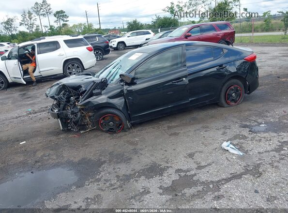 5NPD74LF2JH341103 2018 HYUNDAI ELANTRA Black Vista tres cuartos delantera izquierda