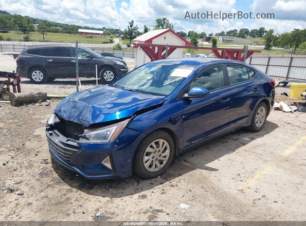 5NPD74LF2KH456463 2019 HYUNDAI ELANTRA Blue Front left