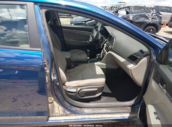 5NPD74LF2KH456463 2019 HYUNDAI ELANTRA Blue Front interior view