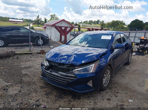 5NPD74LF2KH456463 2019 HYUNDAI ELANTRA Blue Front view