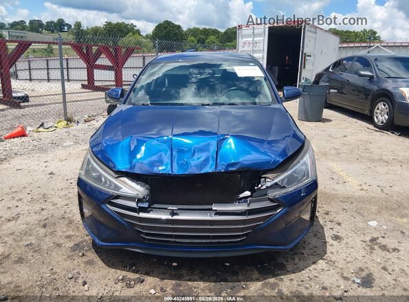 5NPD74LF2KH456463 2019 HYUNDAI ELANTRA Blue Instrument cluster view