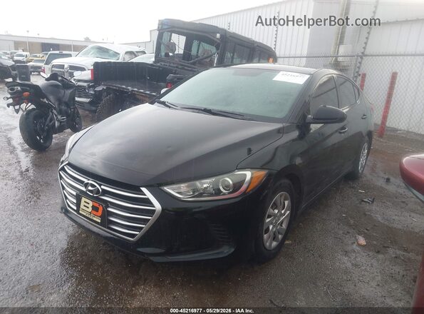 5NPD74LF3HH174504 2017 HYUNDAI ELANTRA Black წინა მარცხენა ხედი სამი მეოთხედიდან