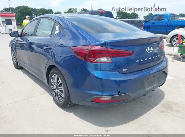 5NPD74LF4KH482899 2019 HYUNDAI ELANTRA Синий Задняя левая четверть