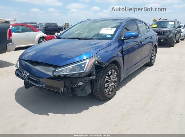 5NPD74LF4KH482899 2019 HYUNDAI ELANTRA Синий Передняя левая четверть