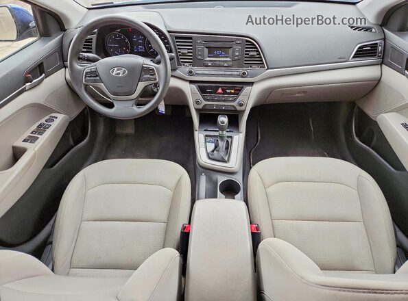 5NPD74LF5HH161575 2017 HYUNDAI ELANTRA Blue Առջևի վահանակի տեսք