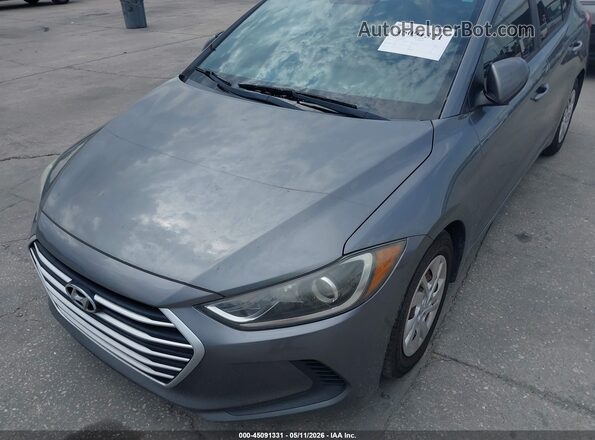 5NPD74LF7JH293811 2018 HYUNDAI ELANTRA Gray Front view