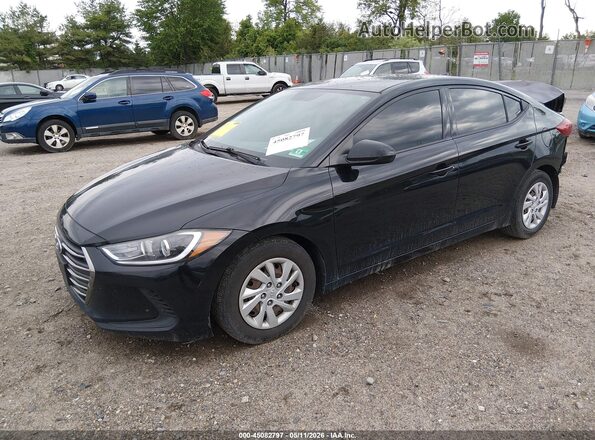 5NPD74LF7JH400517 2018 HYUNDAI ELANTRA Black Առջևի ձախ երեք քառորդ տեսարան