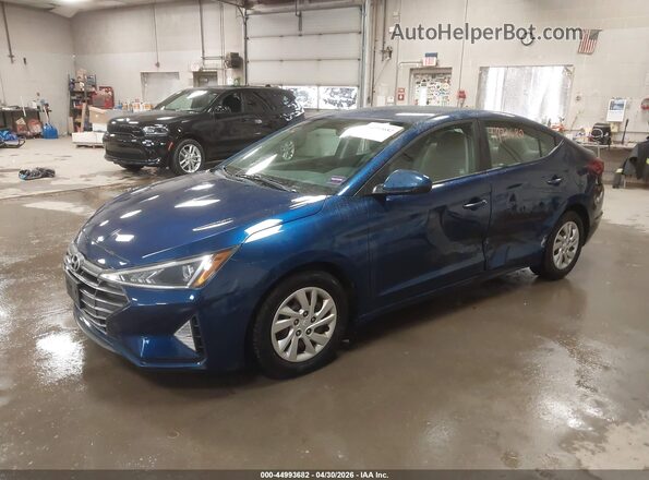 5NPD74LF7KH414340 2019 HYUNDAI ELANTRA Blue Առջևի ձախ երեք քառորդ տեսարան