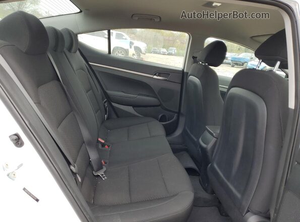 5NPD74LF7KH451551 2019 HYUNDAI ELANTRA White უკანა სავარძლების ხედი