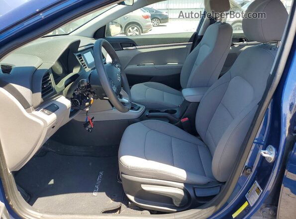 5NPD74LF7KH492827 2019 HYUNDAI ELANTRA Blue Front interior view