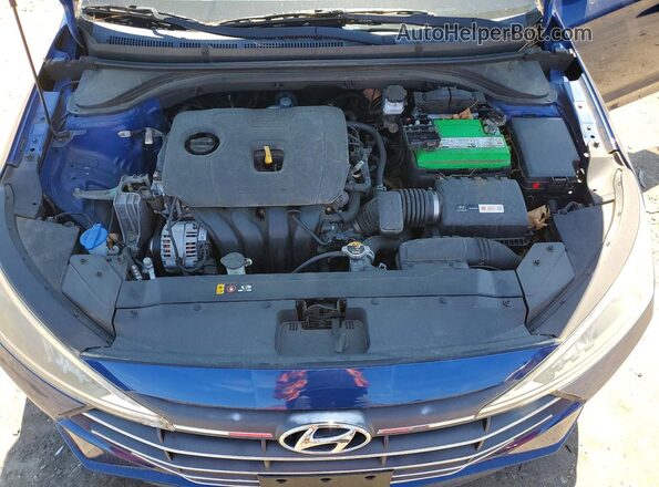 5NPD74LF7KH492827 2019 HYUNDAI ELANTRA Blue Rear interior view