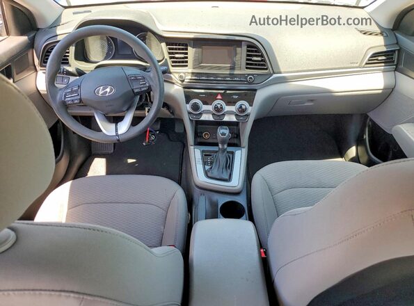 5NPD74LF7KH492827 2019 HYUNDAI ELANTRA Blue Dashboard view