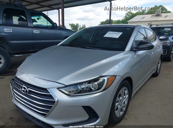 5NPD74LF8JH328260 2018 HYUNDAI ELANTRA Silver წინა მარცხენა ხედი სამი მეოთხედიდან
