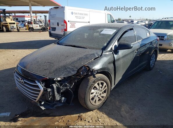 5NPD74LF8JH344250 2018 HYUNDAI ELANTRA Black წინა მარცხენა ხედი სამი მეოთხედიდან