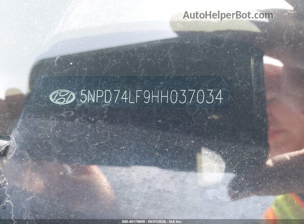 5NPD74LF9HH037034 2017 HYUNDAI ELANTRA White 