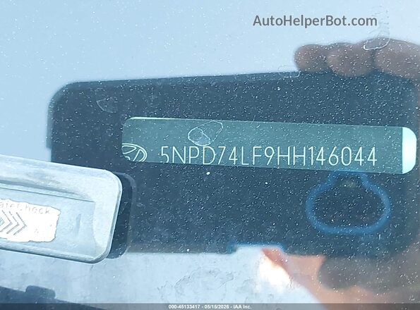 5NPD74LF9HH146044 2017 HYUNDAI ELANTRA Белый Вид подкапотного пространства