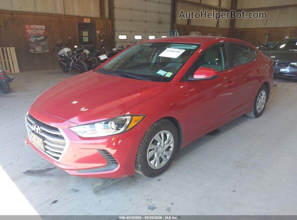 5NPD74LF9HH200281 2017 HYUNDAI ELANTRA Red 
