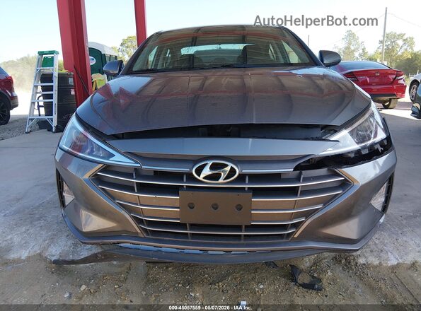 5NPD74LF9KH424982 2019 HYUNDAI ELANTRA Gray Front view