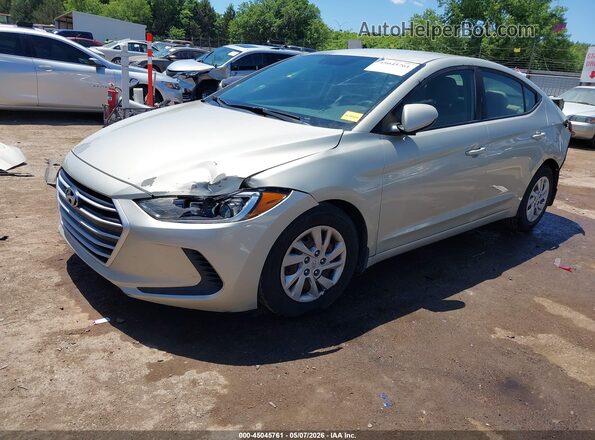 5NPD74LFXJH213157 2018 HYUNDAI ELANTRA Silver Vista tres cuartos delantera izquierda