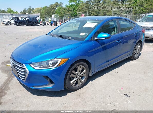 5NPD84LF0HH143773 2017 HYUNDAI ELANTRA Blue წინა მარცხენა ხედი სამი მეოთხედიდან
