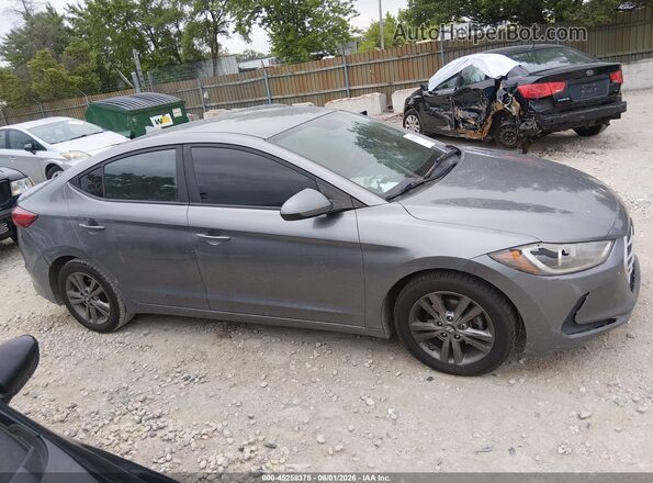5NPD84LF0JH250943 2018 HYUNDAI ELANTRA Серый Вид задней части салона