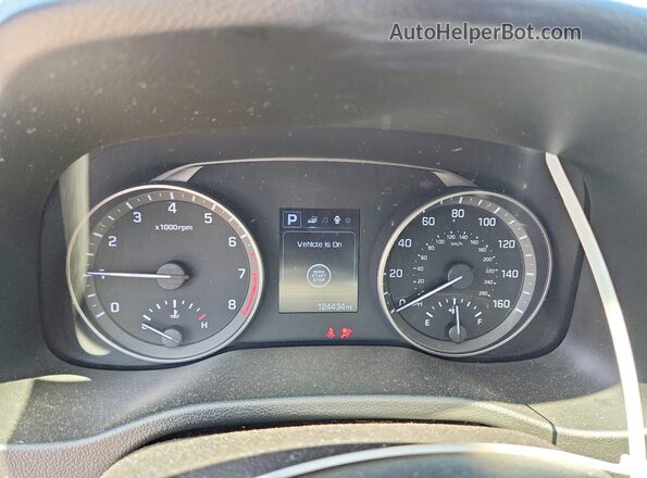 5NPD84LF0JH386120 2018 HYUNDAI ELANTRA Синий Вид щитка приборов