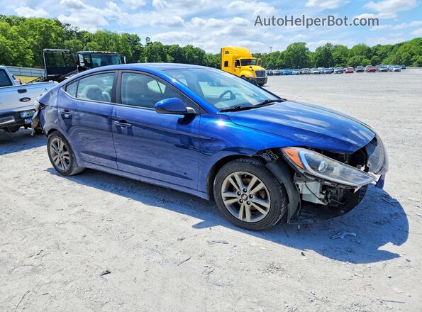 5NPD84LF0JH386120 2018 HYUNDAI ELANTRA Синий Передняя правая четверть