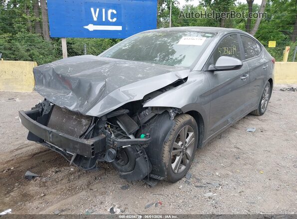 5NPD84LF0JH394508 2018 HYUNDAI ELANTRA Gray Դիմացի տեսք