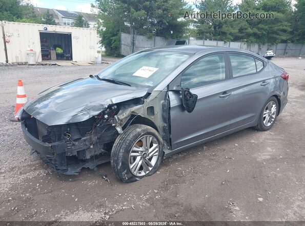 5NPD84LF0KH451632 2019 HYUNDAI ELANTRA Gray Vista tres cuartos delantera izquierda