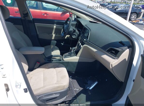 5NPD84LF0KH465577 2019 HYUNDAI ELANTRA Белый Вид салона спереди