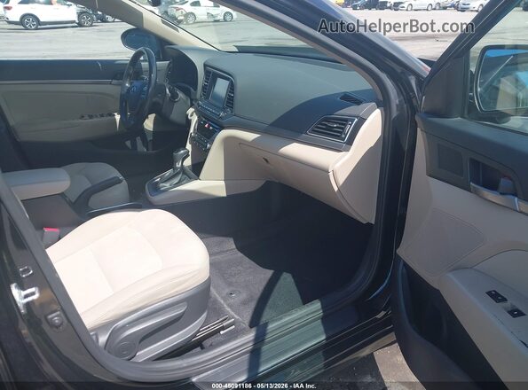 5NPD84LF1JH230281 2018 HYUNDAI ELANTRA Black წინა სალონის ხედი
