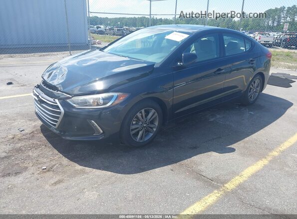 5NPD84LF1JH230281 2018 HYUNDAI ELANTRA Black წინა მარცხენა ხედი სამი მეოთხედიდან