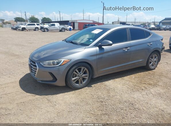 5NPD84LF1JH253740 2018 HYUNDAI ELANTRA Gray Առջևի ձախ երեք քառորդ տեսարան