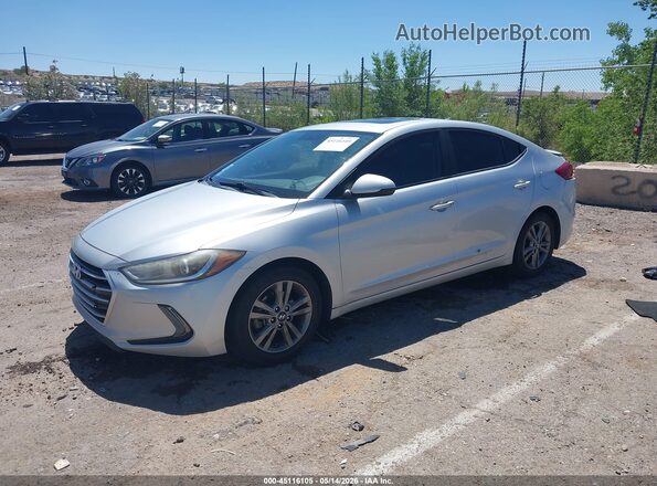 5NPD84LF1JH277195 2018 HYUNDAI ELANTRA Silver წინა მარცხენა ხედი სამი მეოთხედიდან