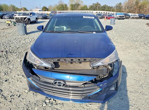 5NPD84LF1KH439800 2019 HYUNDAI ELANTRA Blue წინა ხედი