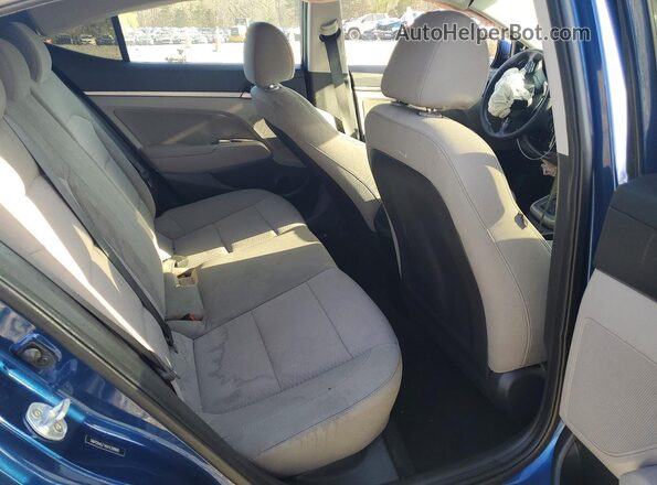 5NPD84LF1KH439800 2019 HYUNDAI ELANTRA Blue უკანა სავარძლების ხედი