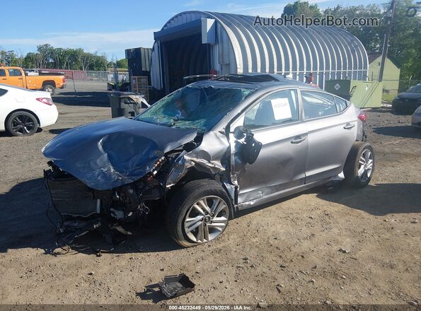 5NPD84LF1LH502315 2020 HYUNDAI ELANTRA Gray Առջևի ձախ երեք քառորդ տեսարան