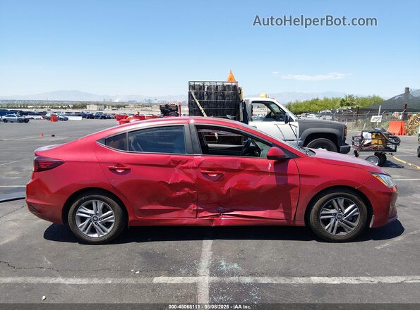5NPD84LF1LH514755 2020 HYUNDAI ELANTRA Red Widok wnętrza z tyłu