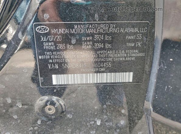5NPD84LF1LH604455 2020 HYUNDAI ELANTRA Black 