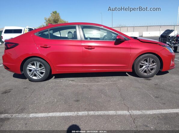 5NPD84LF1LH627542 2020 HYUNDAI ELANTRA Red Rear interior view