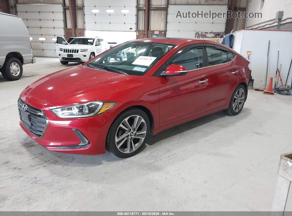 5NPD84LF2HH089201 2017 HYUNDAI ELANTRA Red Vista tres cuartos delantera izquierda