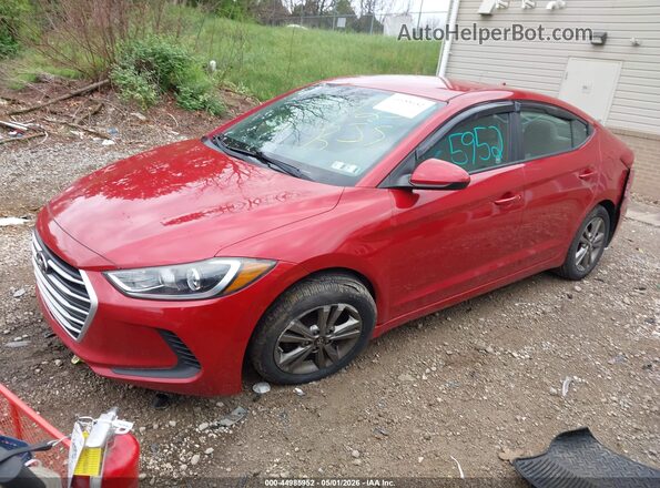 5NPD84LF2HH099257 2017 HYUNDAI ELANTRA Red Առջևի ձախ երեք քառորդ տեսարան