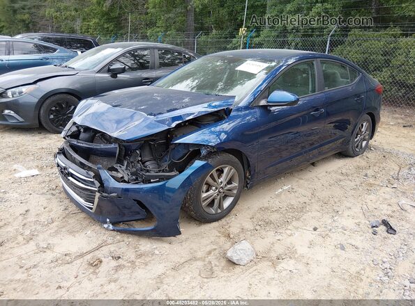 5NPD84LF2JH234064 2018 HYUNDAI ELANTRA Blue Առջևի ձախ երեք քառորդ տեսարան