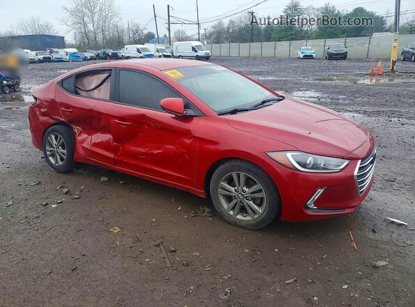 5NPD84LF2JH308132 2018 HYUNDAI ELANTRA Красный Передняя правая четверть